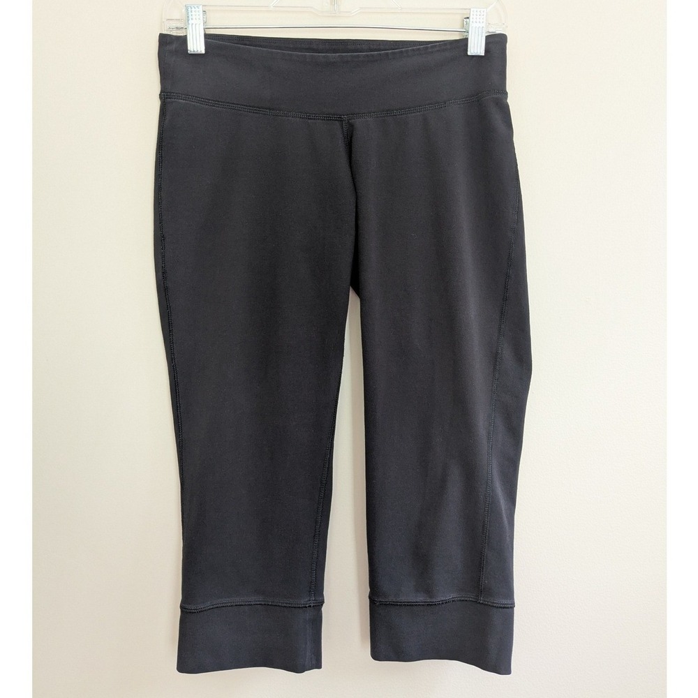Patagonia Womens Black Capri Leggings Organic Cotton Blend Athleisure Size Small